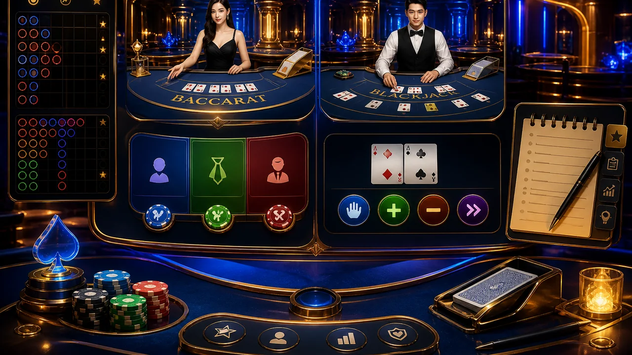 Chọn bàn phù hợp: So sánh Baccarat và Blackjack để học chiến thuật trên 98win